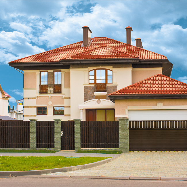 фото:  Откатные ворота Prestige 68 мм 4000х1800